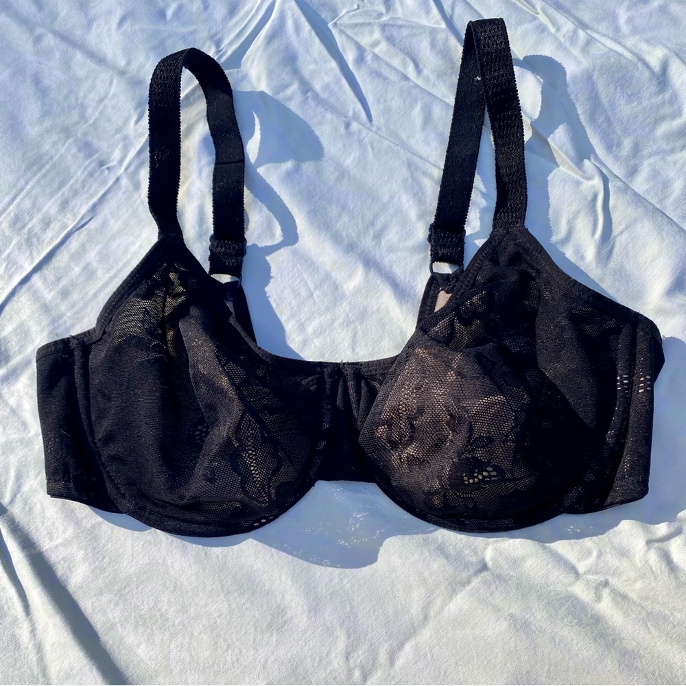 Floral Mesh Underwire Bra